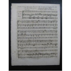 MÉHUL Air du Vieux Foux Feuille du Terpsichore Chant Harpe 1792