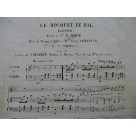 ENDRES P. Le Bouquet de Bal Chant Piano ou Harpe ca1820