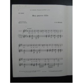 BÉSARD J. B. Moy pauvre fille Chant Guitare 1962
