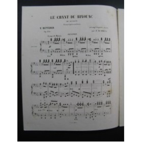 KETTERER E. Le Chant du Bivouac Piano 4 mains ca1865