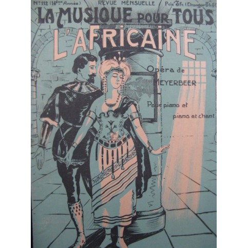 MEYERBEER G. L'Africaine Piano Chant ca1925