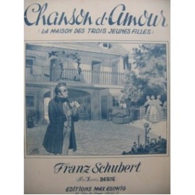 SCHUBERT Franz Chanson d'Amour Chant Piano 1921