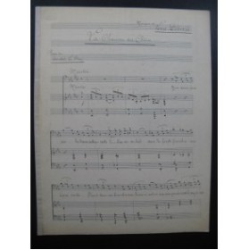 DÉRIVIS Louis La Chanson des Chênes Manuscrit Chant Piano