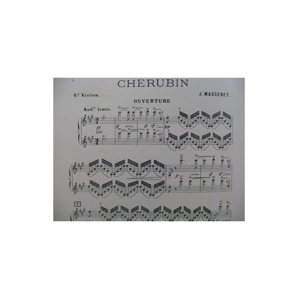 MASSENET Jules Chérubin Ouverture Orchestre 1904