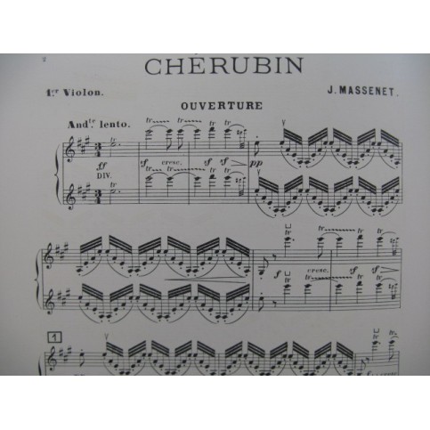 MASSENET Jules Chérubin Ouverture Orchestre 1904