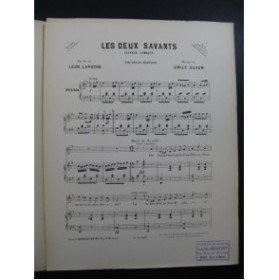 DUHEM Émile Les Deux Savants Piano Chant XIXe