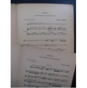 RAVEL Maurice Pièce en forme de Habanera Piano Violon 1926