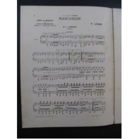 LACOME Paul Mascarade Airs de Ballet Piano 4 mains ca1886