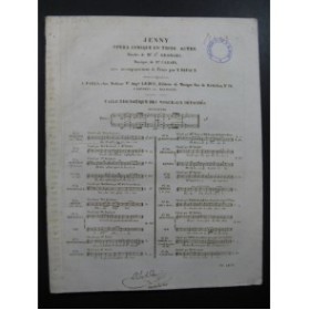 CARAFA Michele Jenny Opera No 11 Chant Piano ou Harpe ca1830