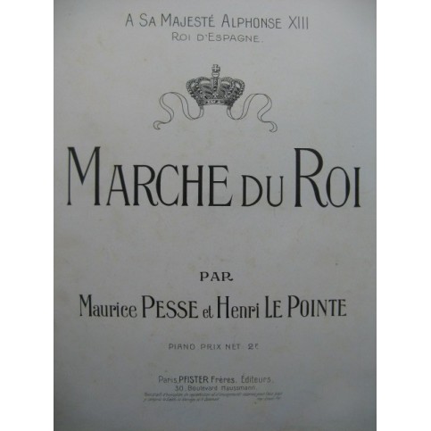 PESSE Maurice et LE POINTE Henri Marche du Roi Piano