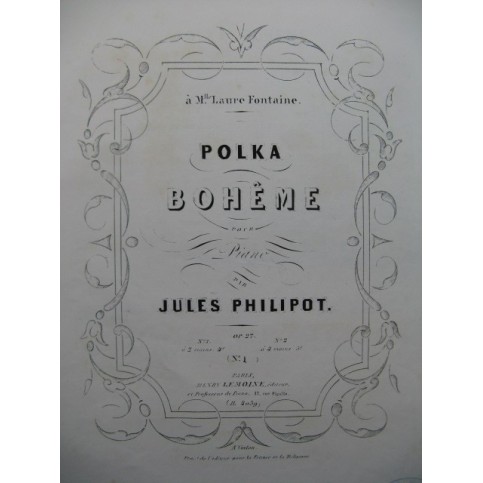 PHILIPOT Jules Bohême Piano
