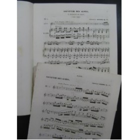 BOEHM Th. Souvenir des Alpes No 4 op 30 Flûte Piano ca1850