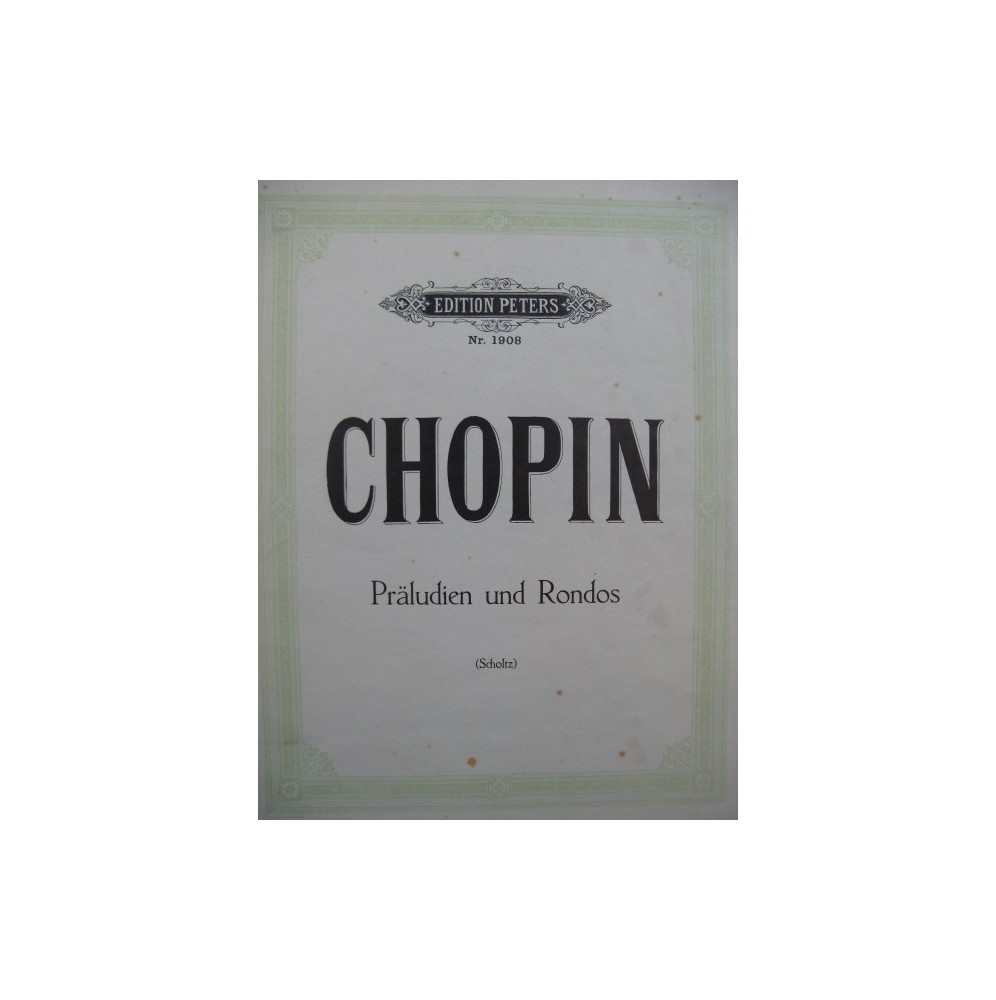 CHOPIN Frédéric Präludien und Rondos Piano