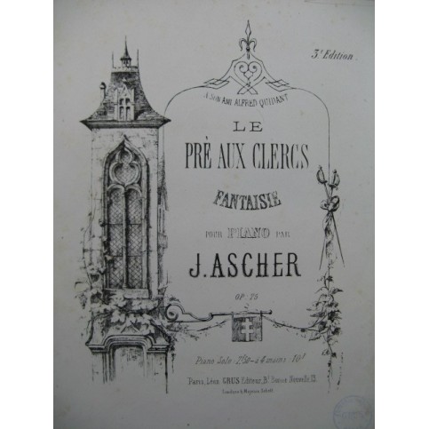 ASCHER J. Le Pré aux Clercs Piano