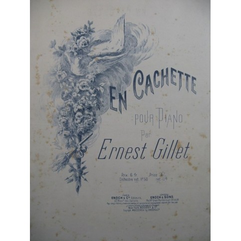 GILLET Ernest En Cachette Piano