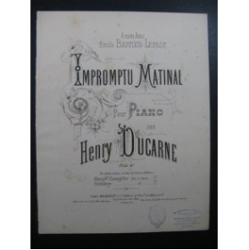 DUCARNE Henry Impromptu Matinal Piano