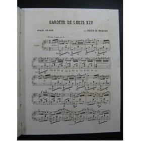 LE BOULCH Jules Gavotte de Louis XIV Piano