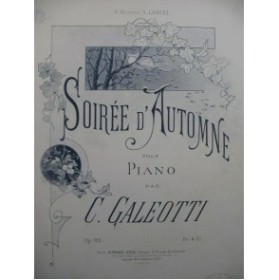 GALEOTTI C. Soirée d'Automne Piano