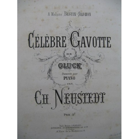 NEUSTEDT Ch. Célèbre Gavotte Piano