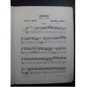 GODARD Benjamin Jocelyn Gavotte Piano 4 mains ca1888
