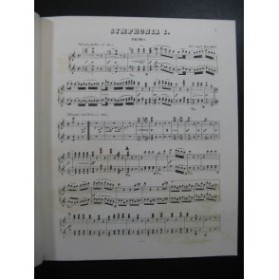 BEETHOVEN Symphonie No 1 Piano 4 mains Violon Violoncelle ca1867