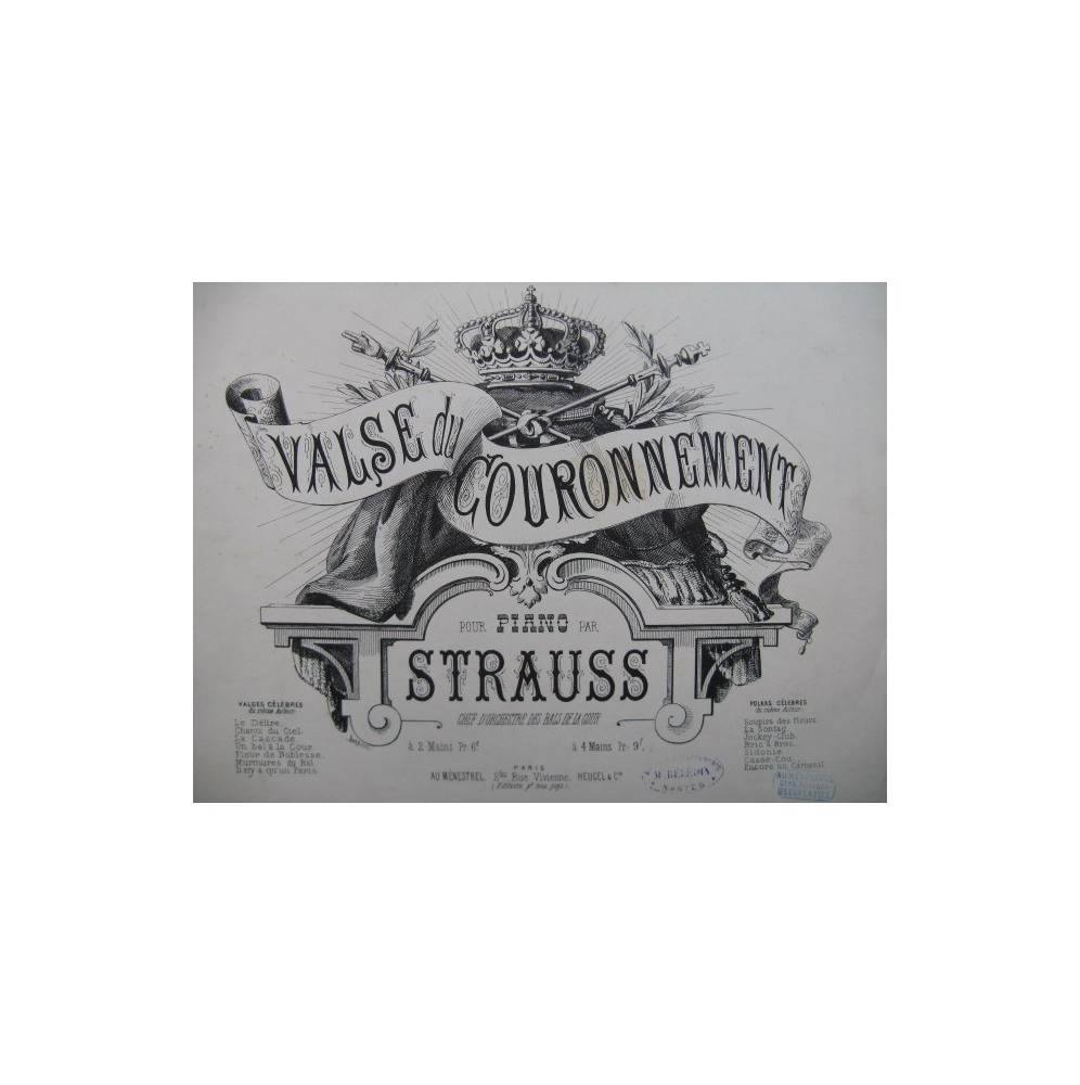 STRAUSS Valse du Couronnement Piano XIXe