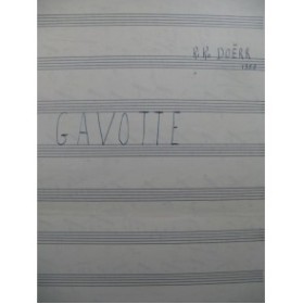 DOËRR Charles-Kiko Gavotte Manuscrit Guitare 1958