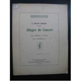 SAINT-SAËNS Camille Allegro de Concert Violon Piano