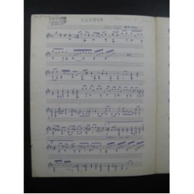 WEISS Sylvius Leopold Adagio Manuscrit Guitare