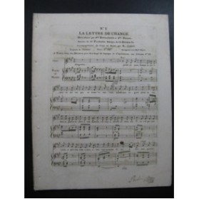BOCHSA Ch. La Lettre de Change No 1 Chant Piano ou Harpe ca1820
