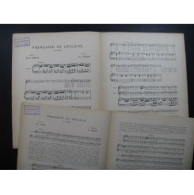 POURNY Charles Française et Anglaise Piano Chant ca1905