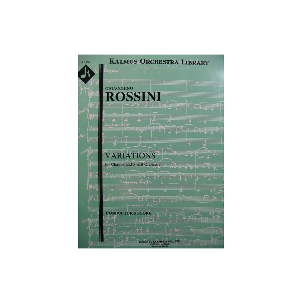 ROSSINI G. Variations Clarinette Orchestre