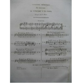 AUBER D. F. E. Concert à la Cour No 3 Chant Piano ca1825