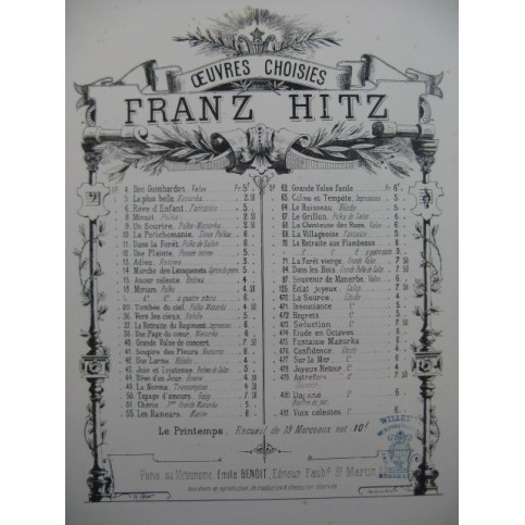 HITZ Franz Regrets Piano
