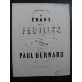BERNARD Paul Le Chant des Feuilles Piano