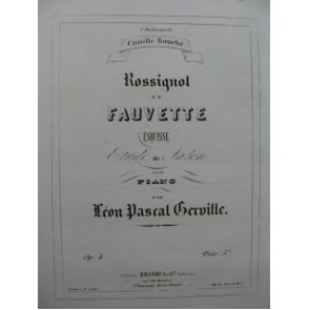 GERVILLE Leon Pascal Rossignol et Fauvette Piano