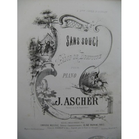 ASCHER Joseph Sans Souci Piano XIXe