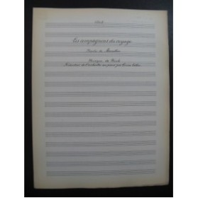 ISOUARD Nicolo Les Compagnons du Voyage Manuscrit Chant Piano 1917