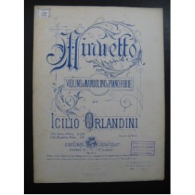ORLANDINI Icilio Minuetto Piano Mandoline XIXe