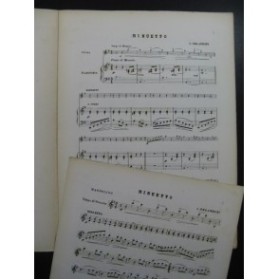 ORLANDINI Icilio Minuetto Piano Mandoline XIXe