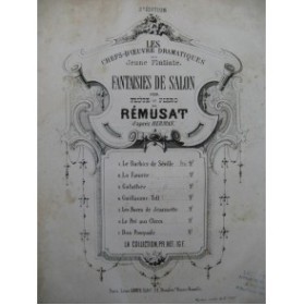 RÉMUSAT Jean La Favorite Piano Flûte ca1865