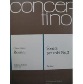 ROSSINI G. Sonata per archi No 2 Orchestre