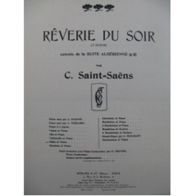 SAINT-SAËNS Camille Rêverie du Soir Suite Algérienne Piano Flûte 1967