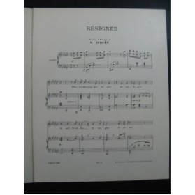 AUBERT Gaston Résignée Pousthomis Chant Piano 1908