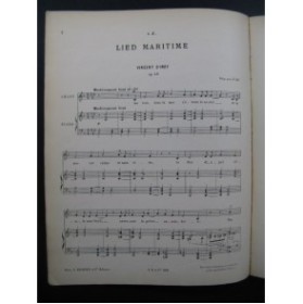 D'INDY Vincent Lied Maritime Chant Piano 1896