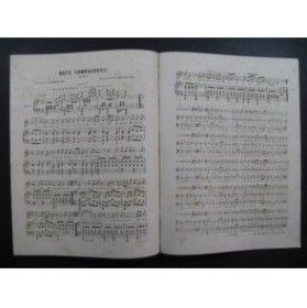 DARCIER Joseph Deux Compagnons Chant Piano ca1850