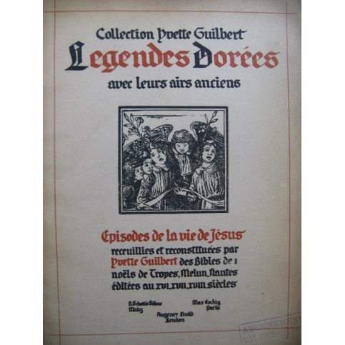 Episodes de la Vie de Jesus Yvette Guilbert Chant Piano 1914