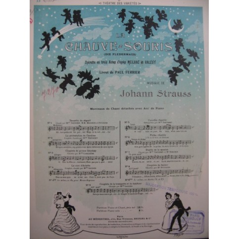 STRAUSS Johann La Chauve Souris No 8 bis Chant Piano 1905