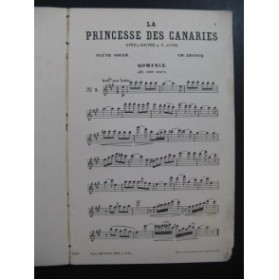 LECOCQ Charles La Princesse des Canaries Opéra Flûte seule XIXe