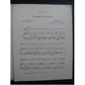 MISSA Edmond Vierge Sainte Chant Piano 1894
